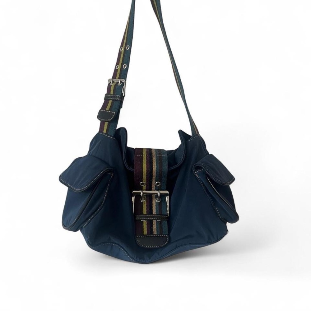 Franco Sarto Multipocket Navy Blue Shoulder Bag